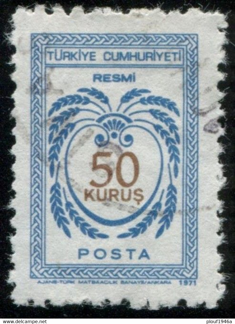 Pays : 489,1 (Turquie : République)  Yvert Et Tellier N° : S  118 (o) - Official Stamps