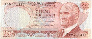 TURQUIE   20 Lirasi  Non Daté (1971-1982)  Pick 187b   *****BILLET  NEUF***** - Turkey