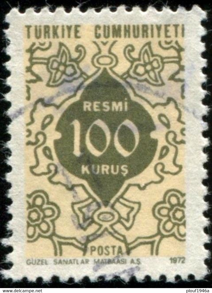 Pays : 489,1 (Turquie : République)  Yvert Et Tellier N° : S  127 (o) - Official Stamps