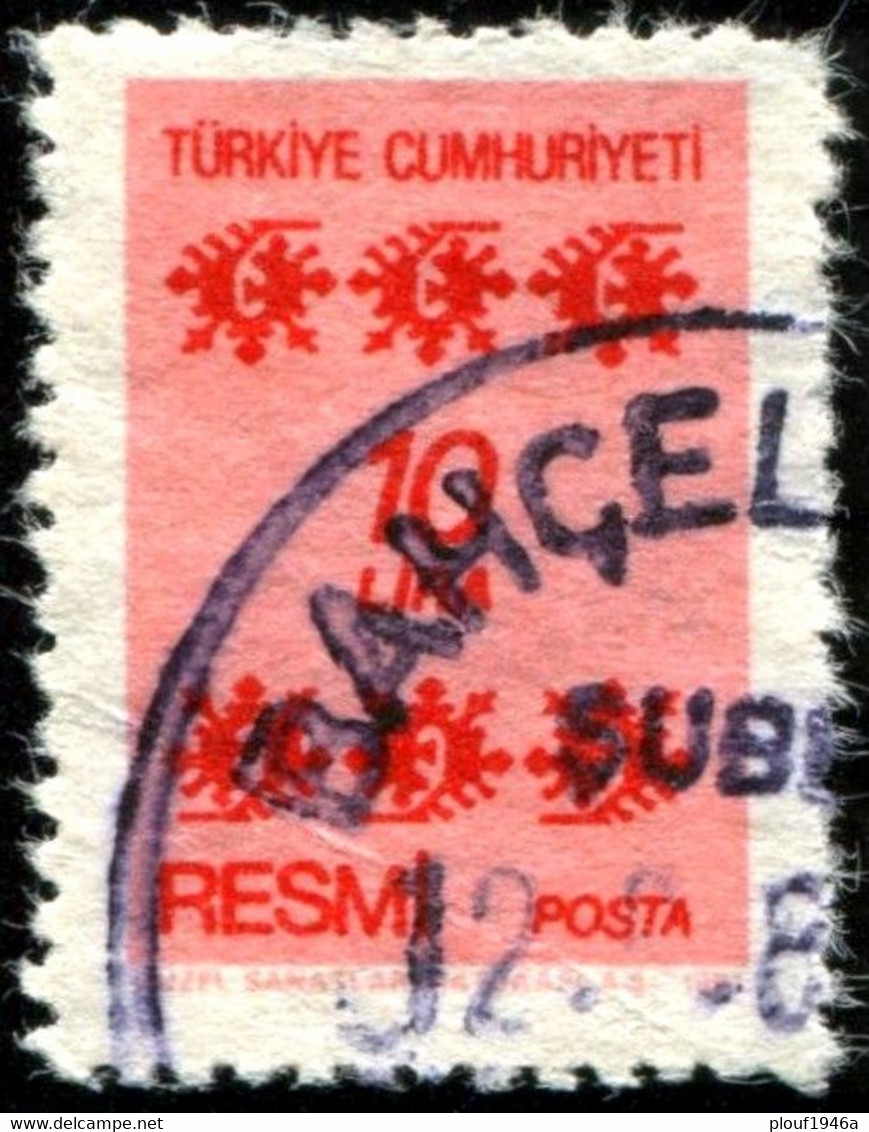 Pays : 489,1 (Turquie : République)  Yvert Et Tellier N° : S  160 (o) - Official Stamps