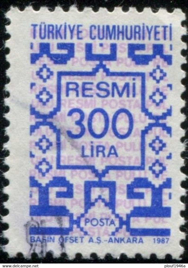 Pays : 489,1 (Turquie : République)  Yvert Et Tellier N° : S  181 (o) - Official Stamps
