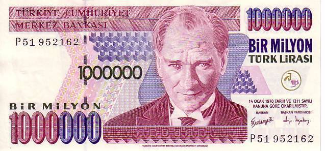TURQUIE   1 000 000 Lira   Non Daté (1998)   Pick 213     ****** BILLET  NEUF ****** - Turquie