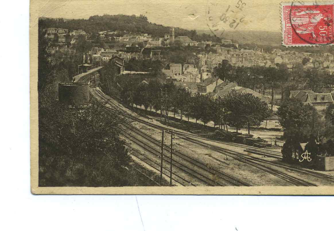 78 - MEULAN -   Les Voies De Chemin De Fer Et La Ville AC 1935 - Meulan