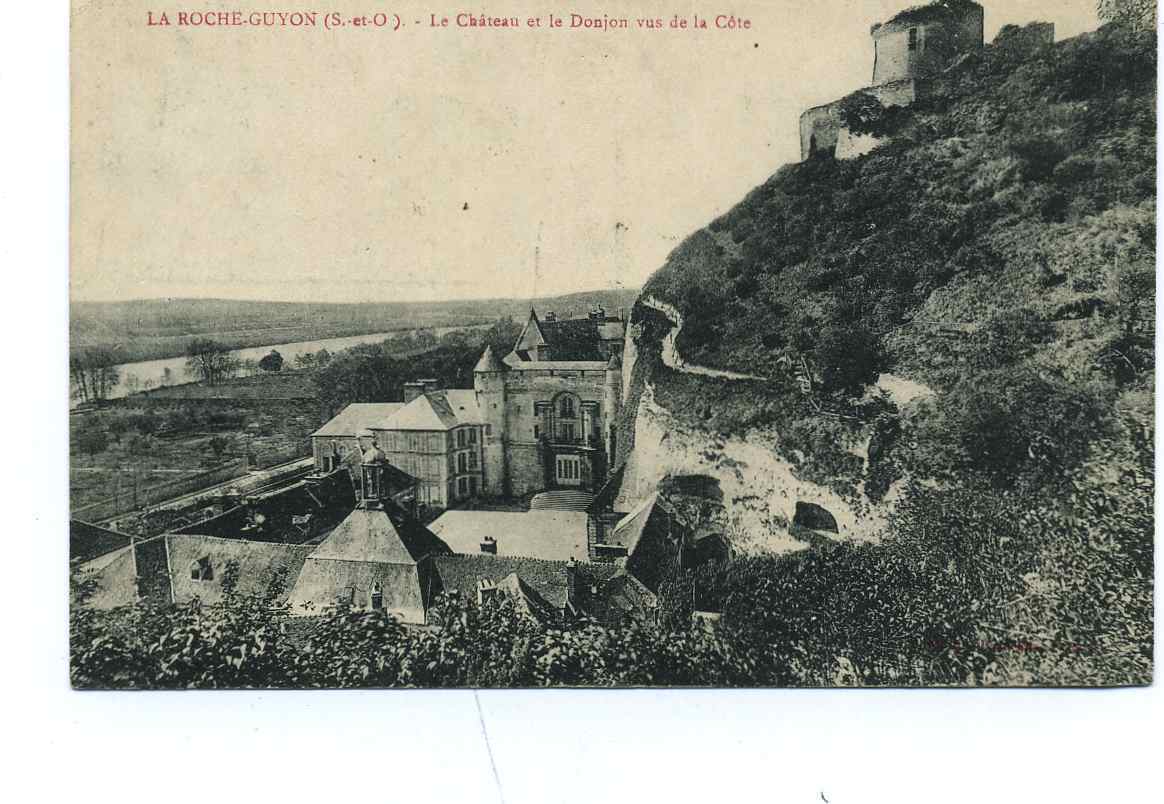 95- LAROCHE-GUYON- Chateau Et Donjon Vus De La Côte - 1929 - La Roche Guyon