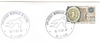 Verdun Meuse 55 - BT Assises De La Paix Avec Oiseau Symbole De Paix 16.10.1982 - Other & Unclassified