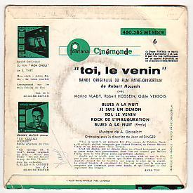 TOI, LE VENIN . Musique A. Gosselain - Musique De Films