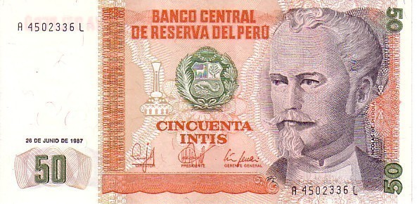 PEROU  50 Intis  Daté Du 26-06-1987   Pick 131b  ****BILLET NEUF**** - Perú