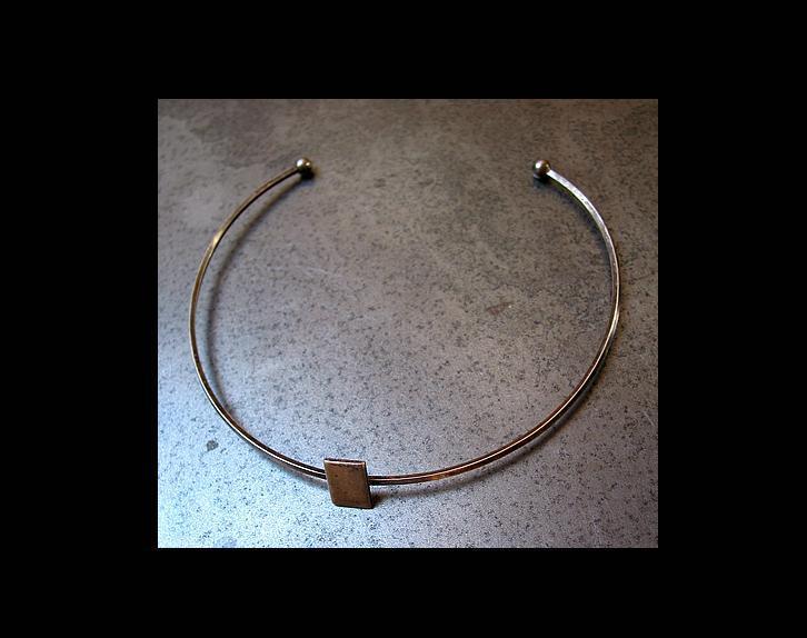 Beau Torque Argent Années 60 / Great Silver 60's Necklace - Collares/Cadenas