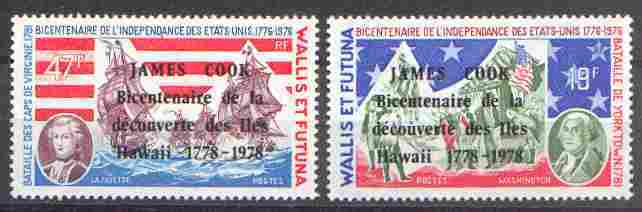 Wallis Et Futuna N° 208 Et 209 ** 200 ème Annniversaire De La Découverte Des Iles Hawaii Par James Cook - Mer - Bateau - Neufs