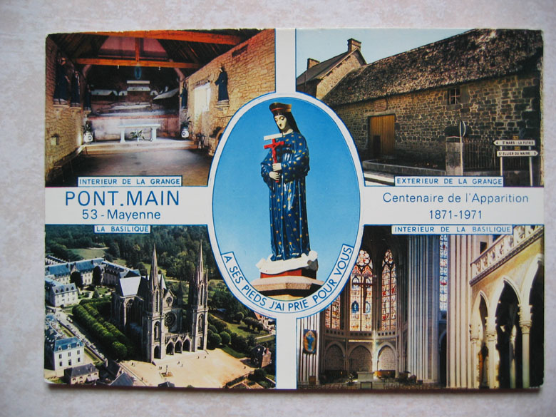 Pontmain : Centenaire De L´Apparition,  Intérieur Et Extérieur De La Grange, La Basilque, Intérieur De La Basilique - Pontmain