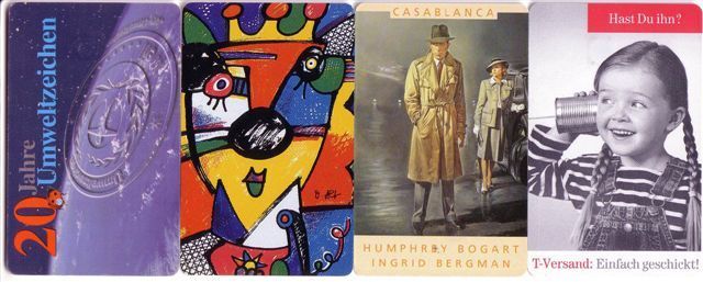 GERMANY - Deutschland - Allemagne - Zodiac , Movies , Film CASABLANCA , H.Bogart , I.Bergman ,... Mix Of 4.cards - Autres & Non Classés