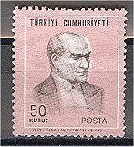 TURKEY, 50 KURUS ATATURK, COLOR SHIFT, NEVER HINGED - Ungebraucht