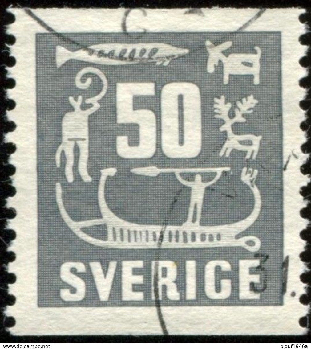 Pays : 452,04 (Suède : Gustave VI Adolphe)  Yvert Et Tellier N° :  389 (o) - Used Stamps