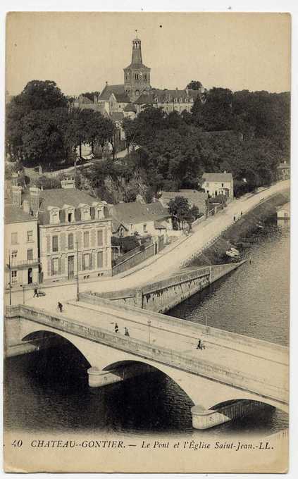 16 - CHATEAU GONTIER Le Pont Et L´église SAINT-JEAN - Chateau Gontier