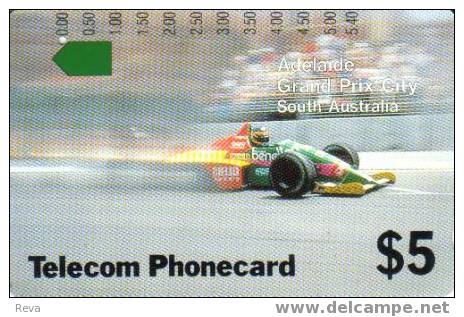AUSTRALIA $5  ADELAIDE  MOTOR RACING GRAND PRIX F1 FROM 1ST & ONLY SET  FOR SOUTH AUSTRALIA AUS-009 1 HOLE - Australie