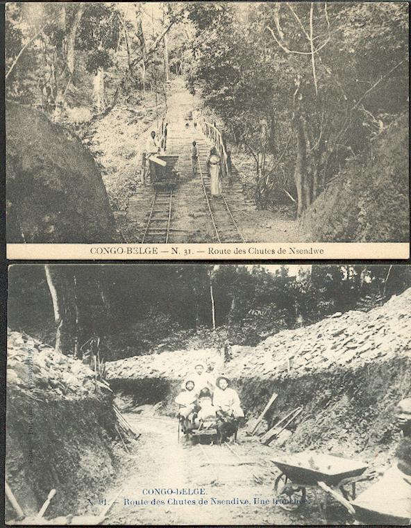 Congo-Belge:Route Des Chutes De Nsendwe--- 2 Cards - Congo Belge