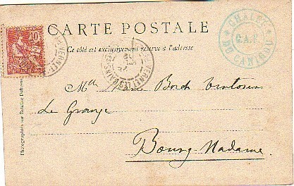 Postal Card VERNET LES BAINS 1902 , Marque CHALET DU CANIGO - Briefe U. Dokumente