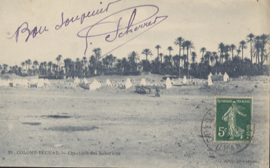 Colomb-béchar Cimetière Des Sahariens ,  Thème Surprenant - Bechar (Colomb Béchar)