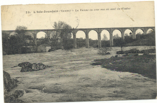 L'ISLE - JOURDAIN - La Vienne En Crue Vue En Aval Du Viaduc - 1922 - L'Isle Jourdain