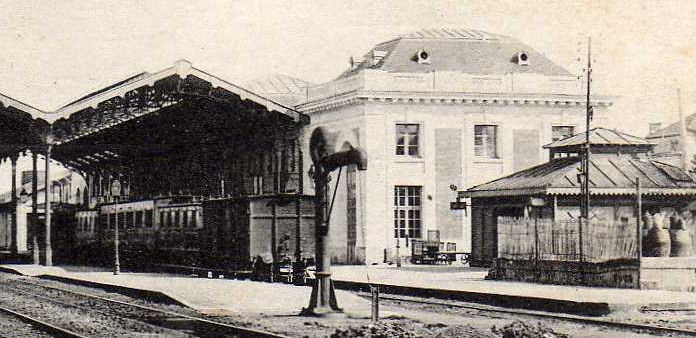47 MARMANDE Gare, Vue Intérieure, Train à Quai, Cachet Militaire "Hopital De Marmande", Ed Dames Dupont, 1916 - Marmande