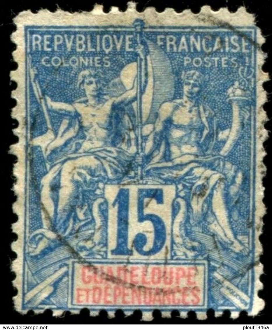 Pays : 206 (Guadeloupe : Colonie Française)  Yvert Et Tellier N° :   32 (o) - Gebruikt