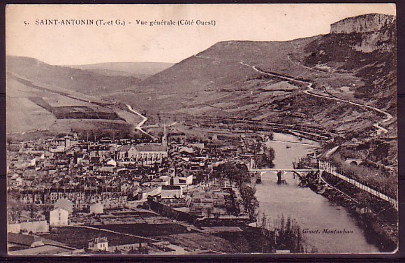 TARN ET GARONNE - St Antonin - Vue Generale - Cote Ouest - Saint Antonin Noble Val