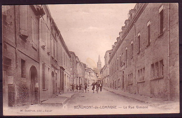 TARN ET GARONNE - Beaumont De Lomagne - La Rue Gimone - Beaumont De Lomagne