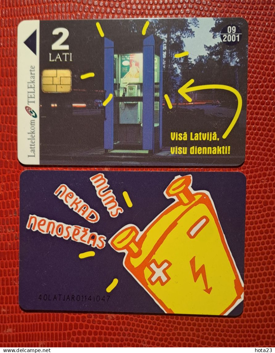 (!) LATVIA / Lettonia / Lettland - NIGHT PHONE Telephone Lines Operate 24 Hours A Day. Phonecard Dated 09/2001 - Telecom Operators