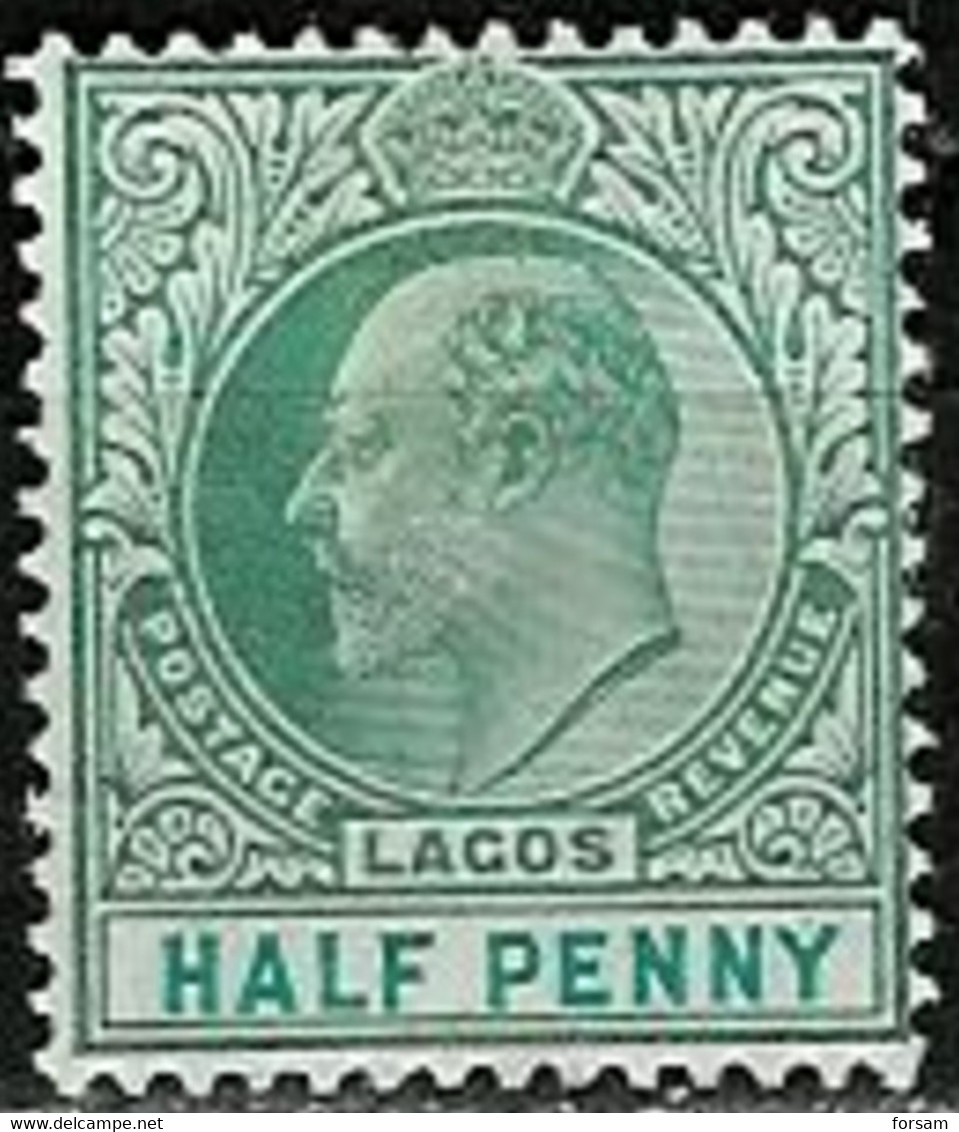 LAGOS..1904..Michel # 43..MLH..MiCV - 13 Euro. - Nigeria (...-1960)