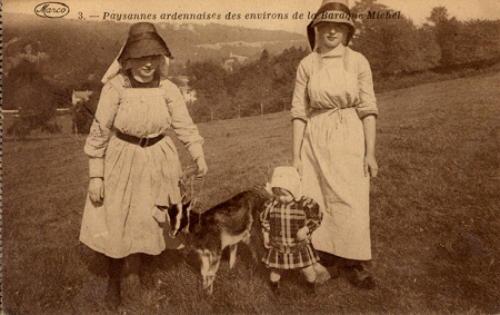 ENVIRONS DE LA BARAQUE MICHEL - PAYSANNES ARDENNAISES Et CHÈVRE - VOYAGÉE En 1926 De GEMBLOUX à BUCAREST, RO (x-386) - Jalhay