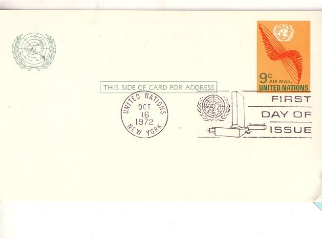 MARCOPHILIE /ENTIER POSTAL/ NATIONS UNIES UNITED NATIONS  NEW YORK 1972 SUPERBES TIMBRES A DATE - Other & Unclassified