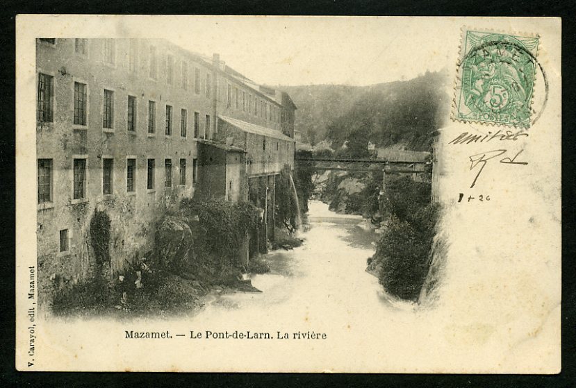 81 - MAZAMET - Le Pont-de-Larn. La Rivière - Mazamet