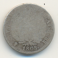 FRANCE   1  FRANC  1808  BB  NAPOLEON I  REPUBLIQUE  ARGENT - 1 Franc