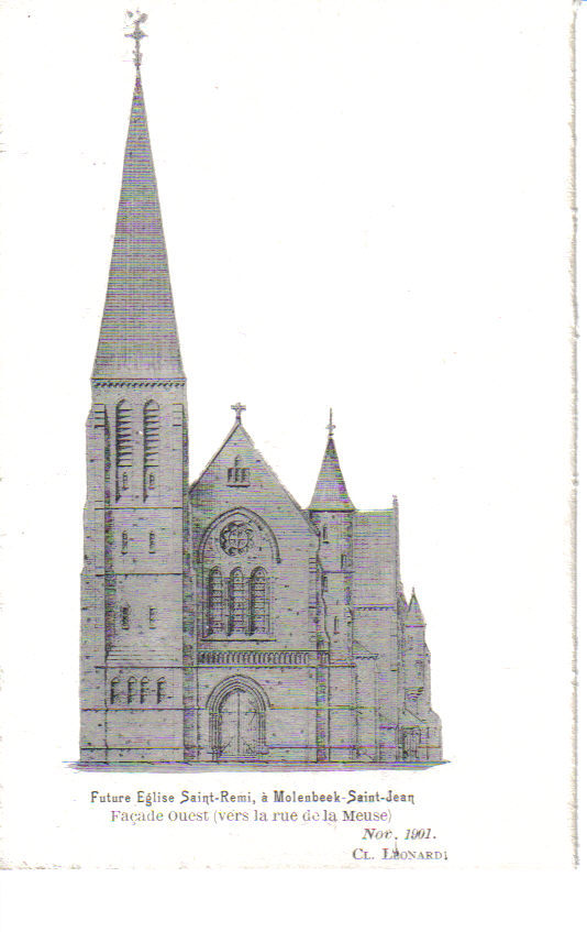 ST JANS MOLENBEEK  Future Eglise Saint Remi,a MOLENBEEK-SAINT-JEAN  Nov.1901 - Molenbeek-St-Jean - St-Jans-Molenbeek