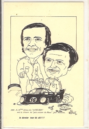 CARTE POUR LE 48 EME 24 H DU MANS  1980 - Sonstige & Ohne Zuordnung