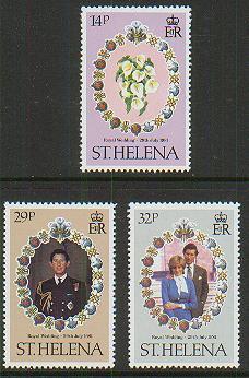 Saint Helena - 1981 Lady Diana Royal Weddingset Of 3. MNH - Sainte-Hélène