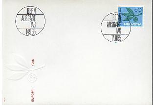 Suisse FDC 1er Jour - Europa 1965 - Tp Feuille D'arbre - Symbole En Surépaisseur - Relief - 1965