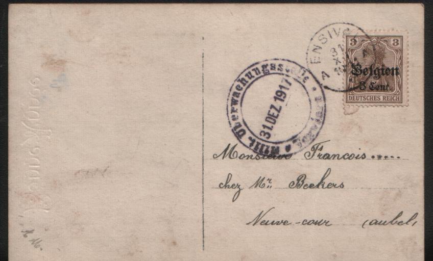 1917 Ensival - Storia Postale