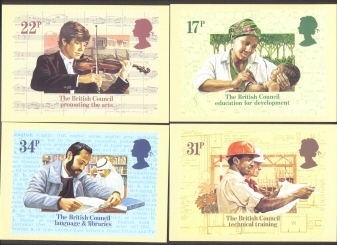 Great Britain: Set Of 4 PHQ 1984 British Council - PHQ Cards