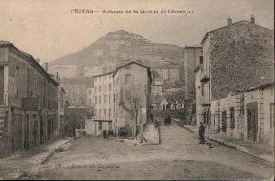 CPA De PRIVAS - Avenues De La Gare Et De Chomérac. - Privas