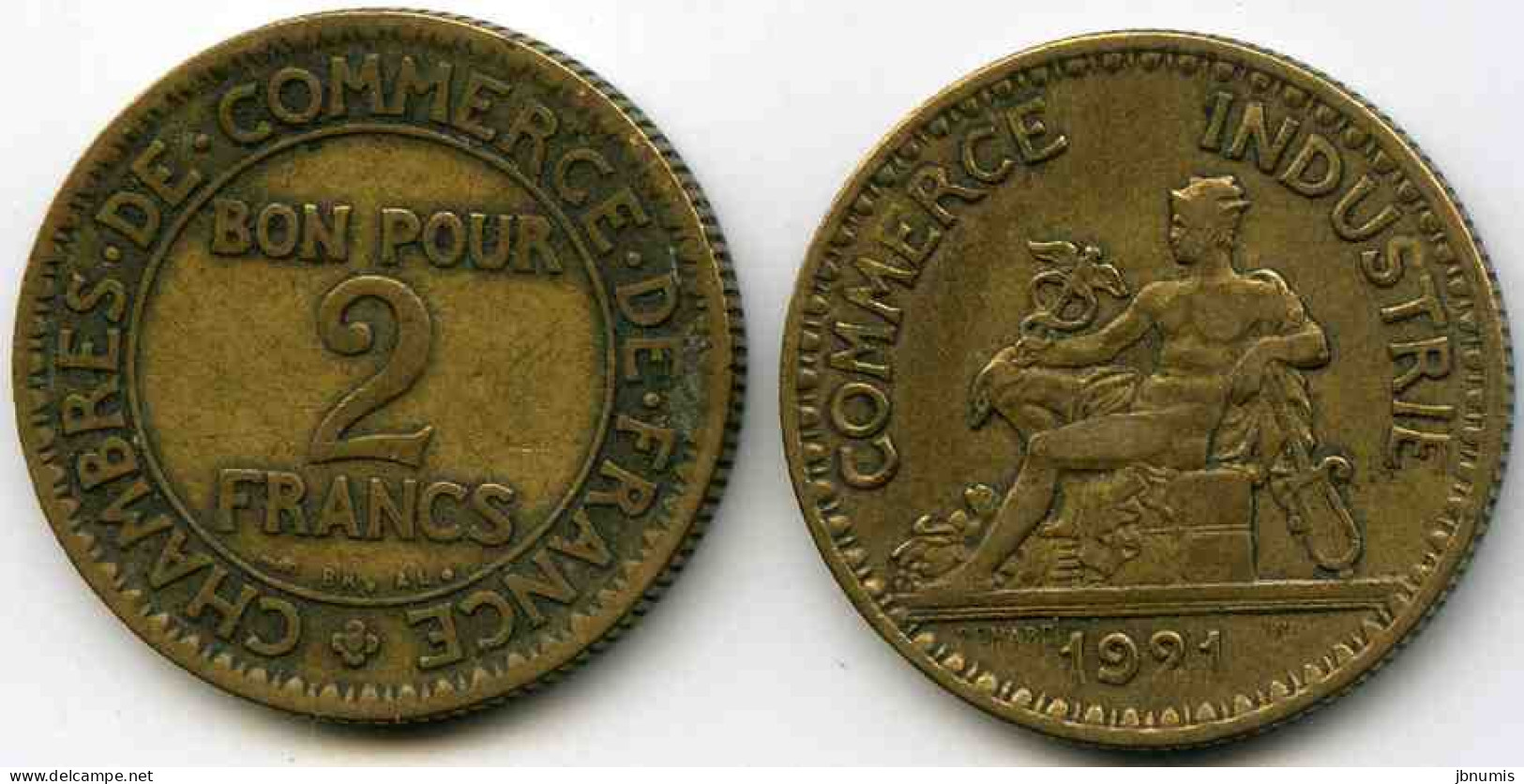 France 2 Francs 1921 GAD 533 KM 877 - 2 Francs