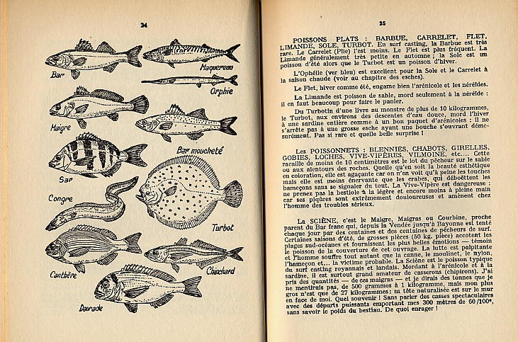 PECHES EN MER - SURF CASTING  -  93 PAGES  -  QUELQUES  ILLUSTRATIONS ET -  1964 - Fischen + Jagen