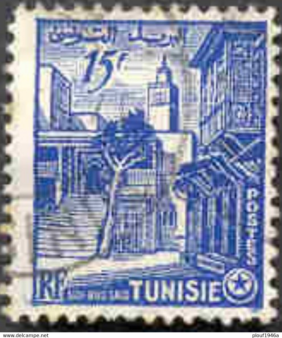Pays : 486  (Tunisie : Régence)  Yvert Et Tellier N° :   375 (o) - Usati