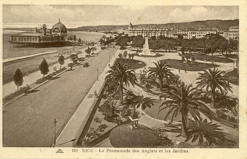 06 - Nice - La Promenade Des Anglais Et Les Jardins - Palmiers - CPA Carnet Animée 1934 - Ed Cap N° 181 - Lots, Séries, Collections