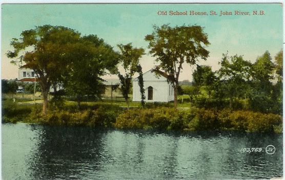 CPA Canada Old School House St John River édit N. B.non écrite - St. John