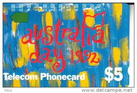 AUSTRALIA  $5  FIRST AUSTRALIA DAY 1992  CELEBRATION CARD ABSTRACT ART AUS-047 SPECIAL PRICE !!  MINT  READ DESCRIPTION! - Australien