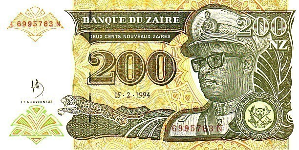 ZAÏRE   200 Nouveaux Zaïres  Daté Du 15-02-1994   Pick 61  Signature 10    ***** BILLET  NEUF ***** - Zaire