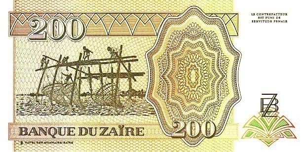 ZAÏRE   200 Nouveaux Zaïres  Daté Du 15-02-1994   Pick 61  Signature 10    ***** BILLET  NEUF ***** - Zaire