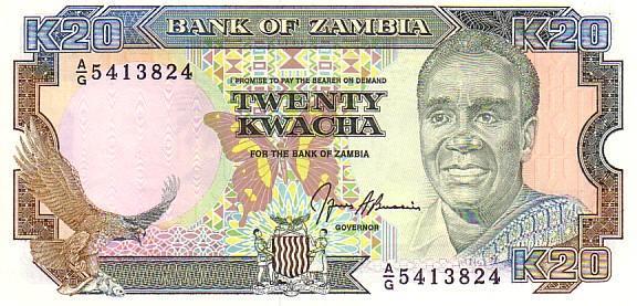 ZAMBIE   20 Kwacha   Non Daté (1989-1991)   Pick 32b  Signature 9    *****BILLET  NEUF***** - Zambia