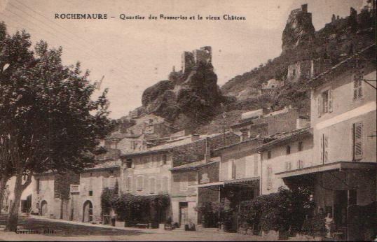 CPA De ROCHEMAURE - Quartier Des Brasseries Et Le Vieux Château. - Rochemaure